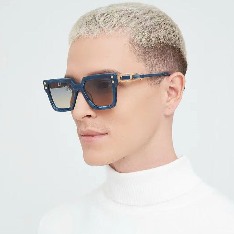 2025New European and American Style Square Frame Sunglasses for Men High-end Sun Protection Sunglasses Men's Trend Wholesale sunglasses