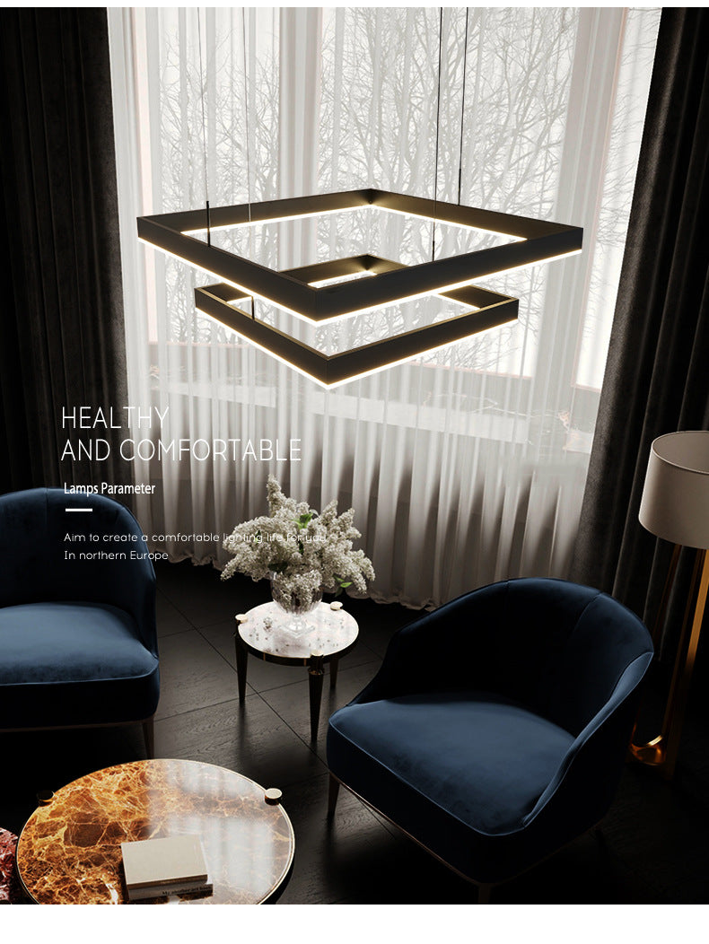 Living Room Lamp Simple and Elegant Main Lamp Modern Dining Room Lamp Home Iron Art Bedroom Lamp High-end Feel led Bar Counter Pendant Light