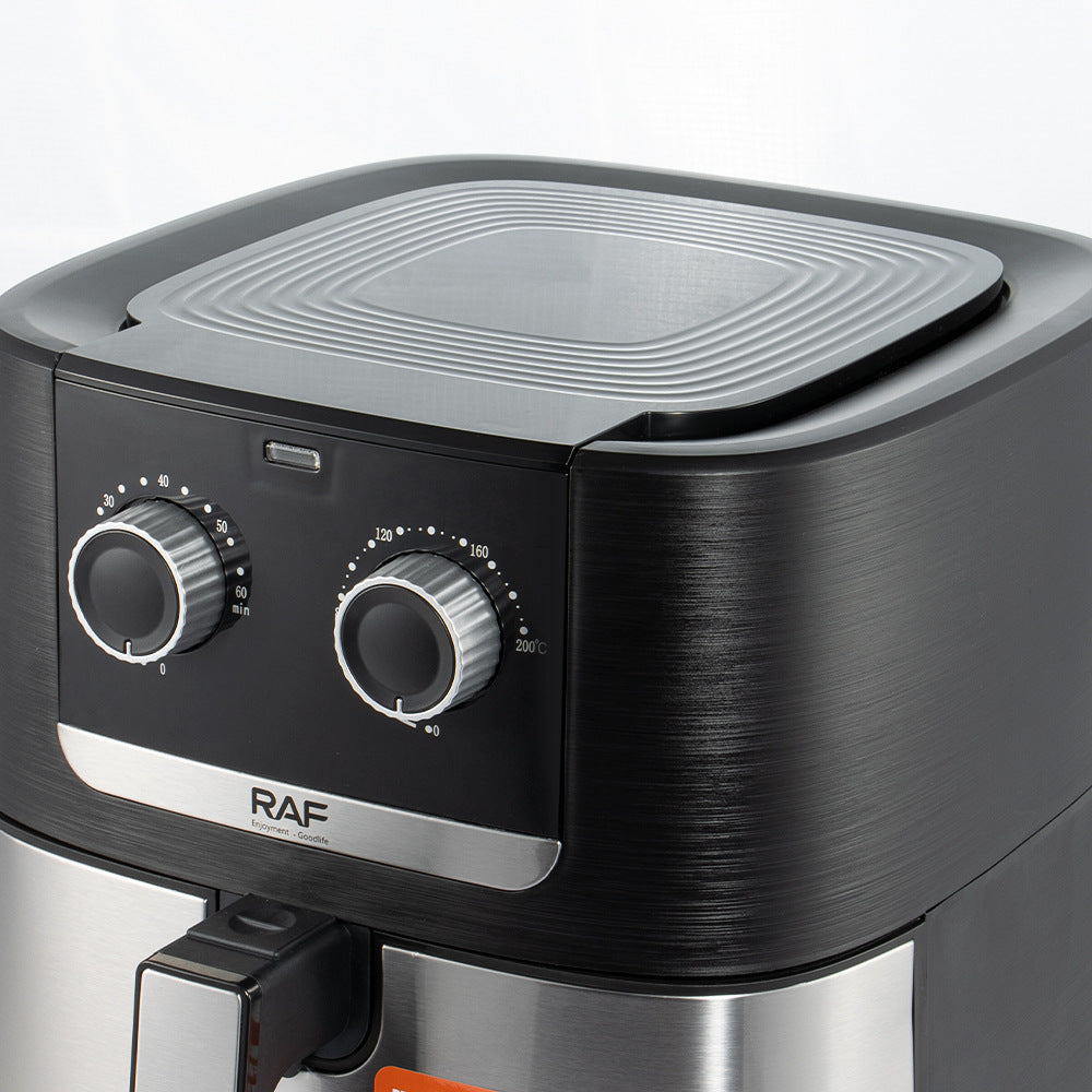 RAF European Standard Household Oil-Free Fryer Smokeless Electric Grill Electric Cooking Pot Air Fryer8L Large Capacity