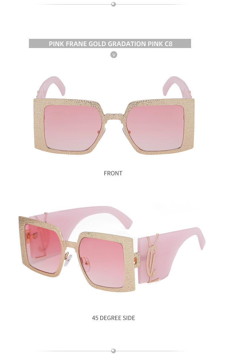 European and American Fashion Large Frame Sunglasses for Women, Sun Protection Outdoor Sunglasses, Wholesale Big Brand Glasses sunglasses