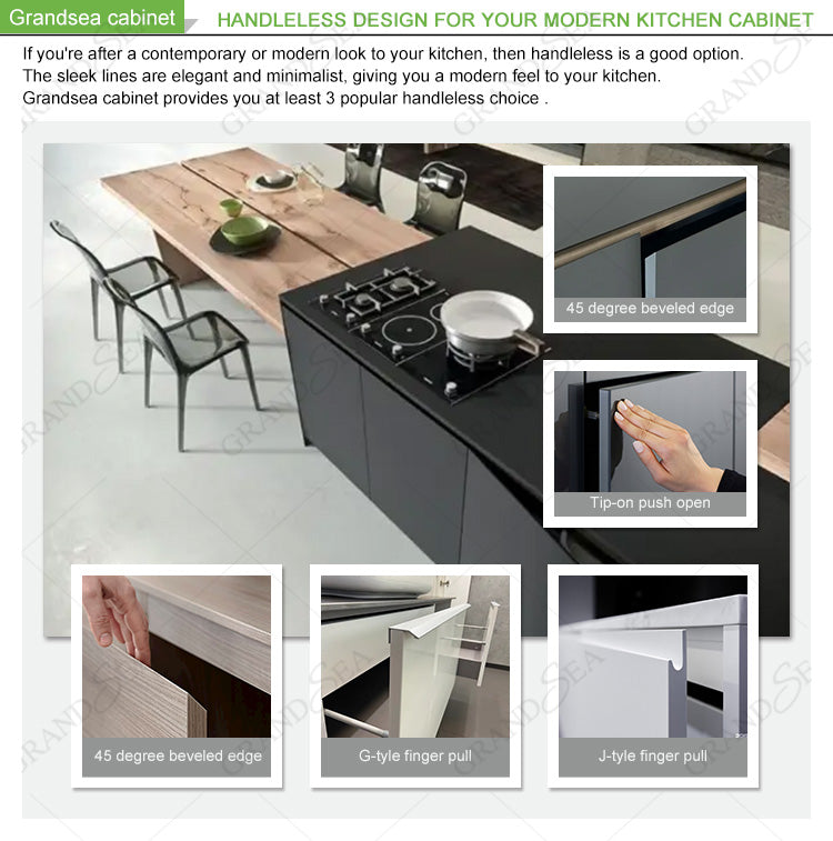 Ready to Assemble Modern Kitchen Cabinets Furniture Aluminium Cabinet Kitchen 4g