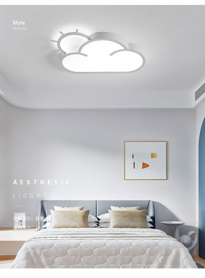 Cloud Lamp Full Spectrum Eye Protection Princess Room Children's Room Bedroom Lighting Personality Ceiling Lamp Modern Simple Cartoon