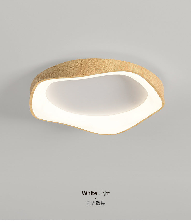 Modern Minimalist Nordic Light Luxury Bedroom Lamp Japanese Style Solid Wood Room Lamp Wabi-Sabi Style High-End Personality Ceiling Lamp