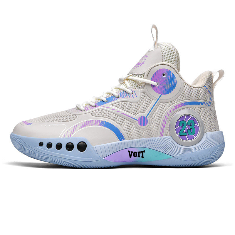 Spring Festival New Couple Casual Basketball Shoes Fashion Combat Boots Wear-resistant Shock-absorbing Campus Student Training Competition Sneakers