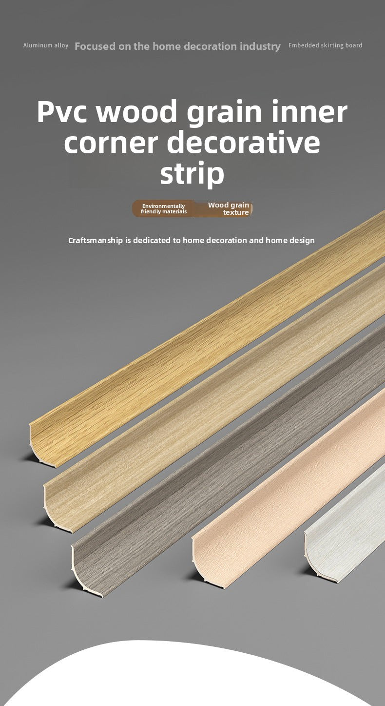 PVC Flexible self-adhesive internal corner trim for wall gaps and floor decoration, conceals imperfections, can be bent, and is suitable for ceiling trim