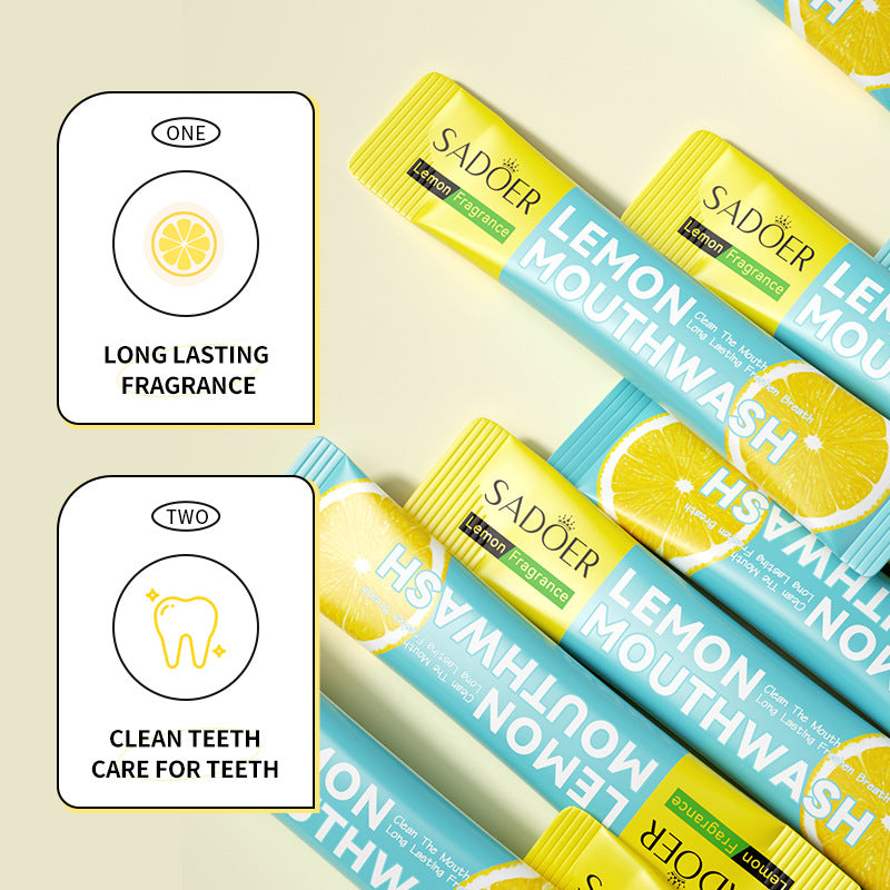 Full English Mouthwash Box Set SADOER Disposable Portable Oral Cleaning Care  Foreign Trade Wholesale