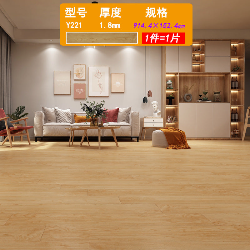 PVC Plastic Floor Stickers Self-Adhesive Wood Grain Cement Floor Stickers Special for Bedroom Waterproof Non-Slip Floor Renovation Chinese Style