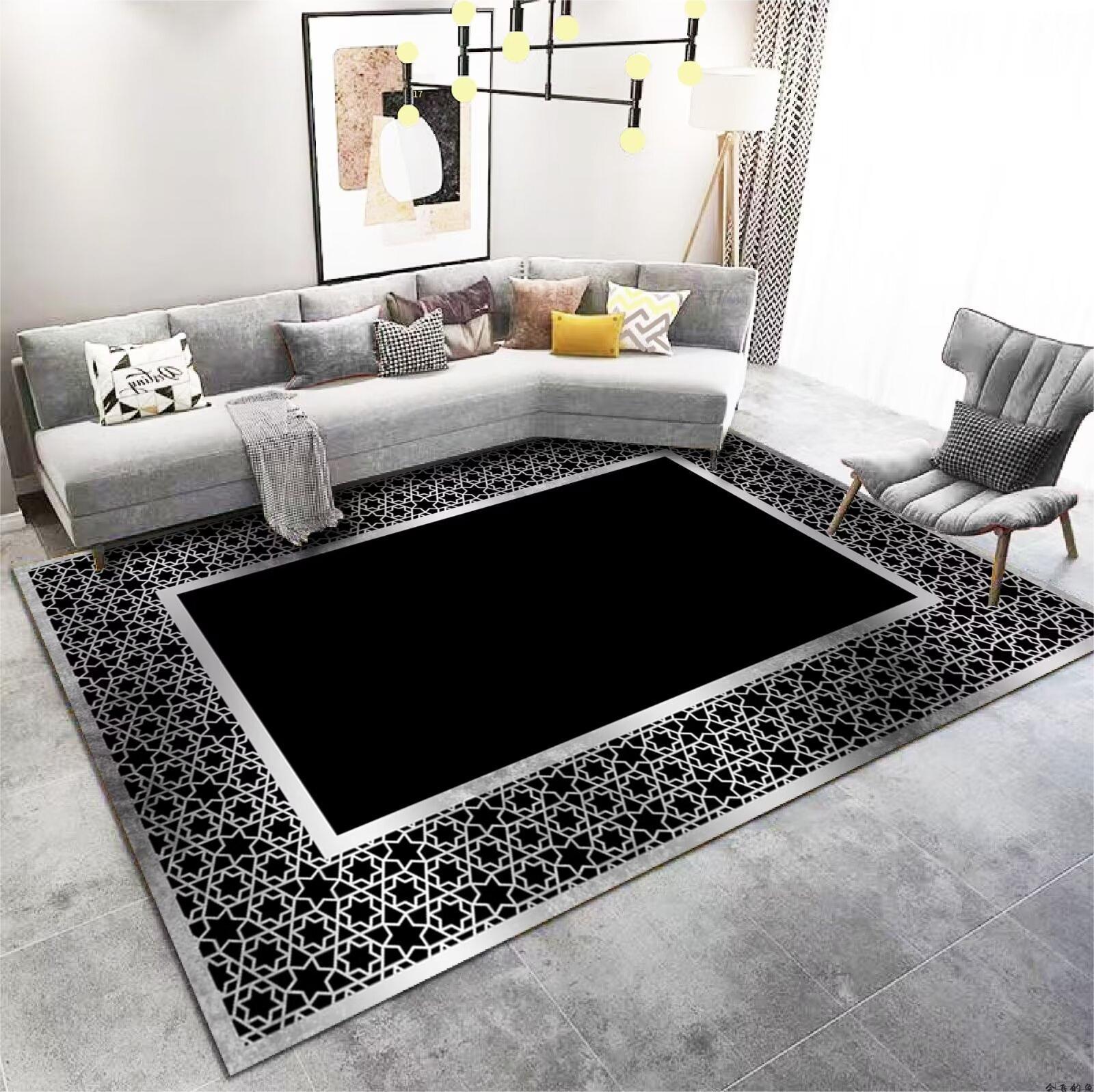 Light Luxury Living Room Carpet Sofa Coffee Table Full Carpet Home Bedroom Gray Series Dirty Resistant Mat Tapis carpet
