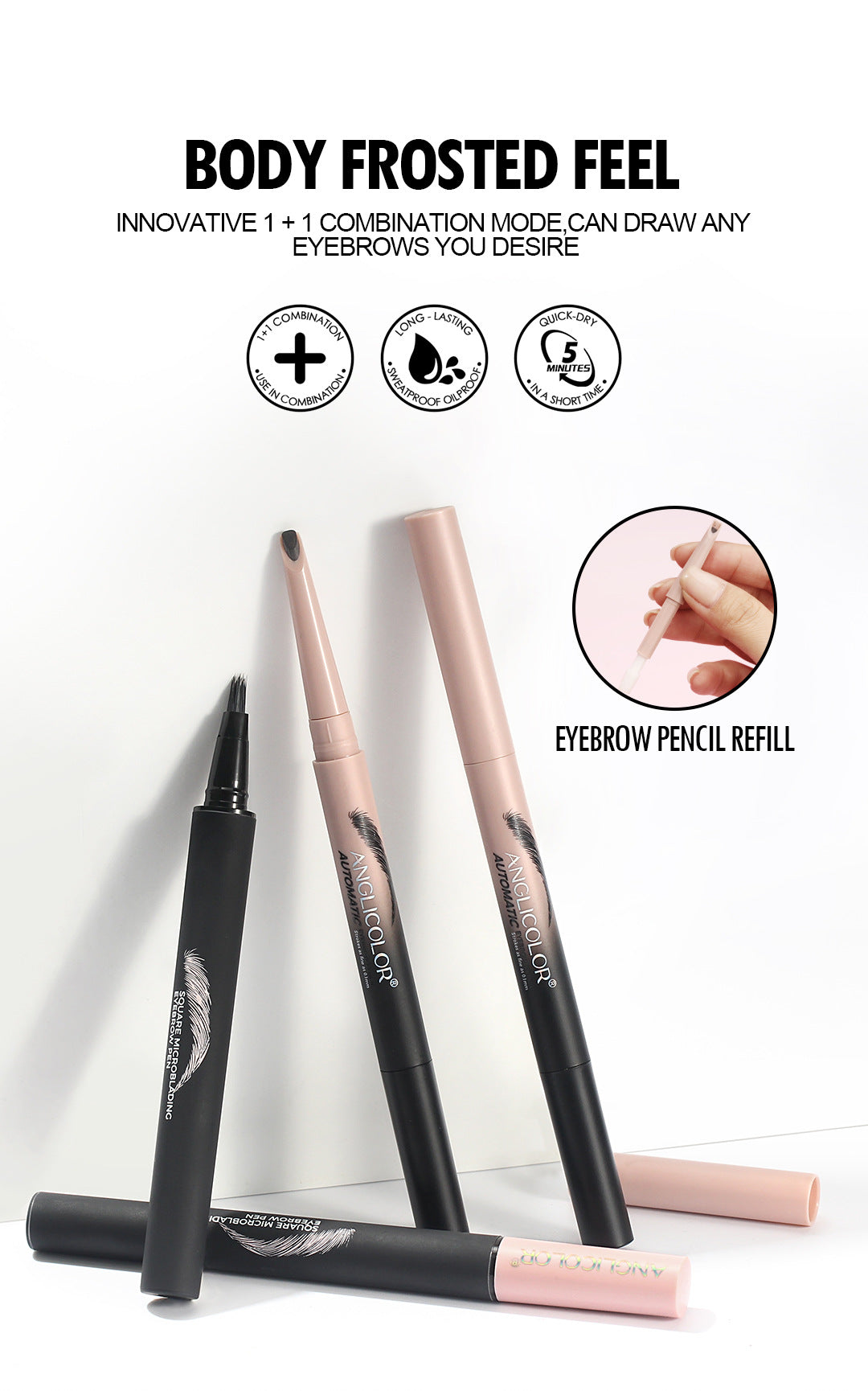 Hot-selling Eyebrow Pencil Set Waterproof Smudge-proof Liquid Split-tip Eyebrow Pencil Makeup Liquid Eyebrow Pencil