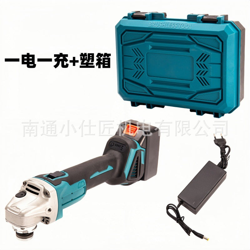 Cross-Border Foreign Trade Dropshipping Cordless Lithium Battery Angle Grinder High-Power Industrial Grade Cutting Grinding Angle Grinder for Home Use