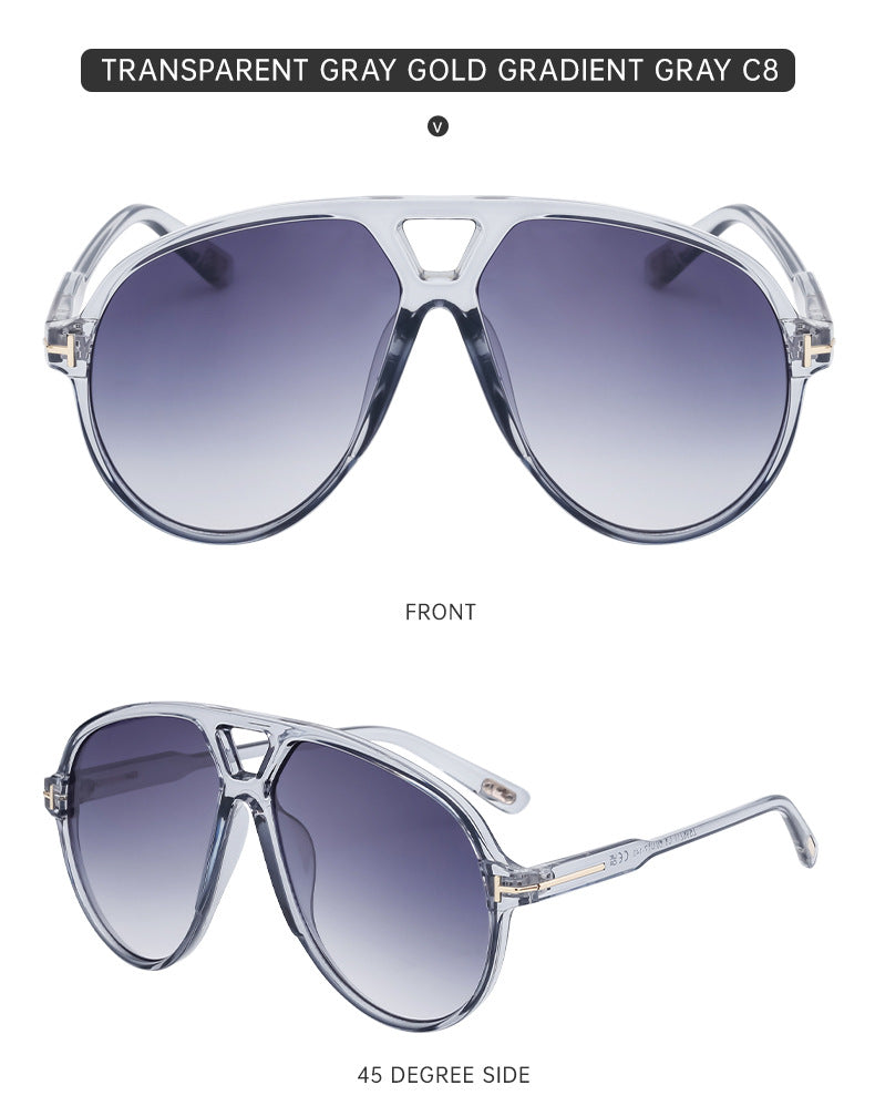 European and American Fashion Large Frame Sunglasses Sun Protection Sunglasses Men's Trendy Toad Glasses High-end Glasses sunglasses