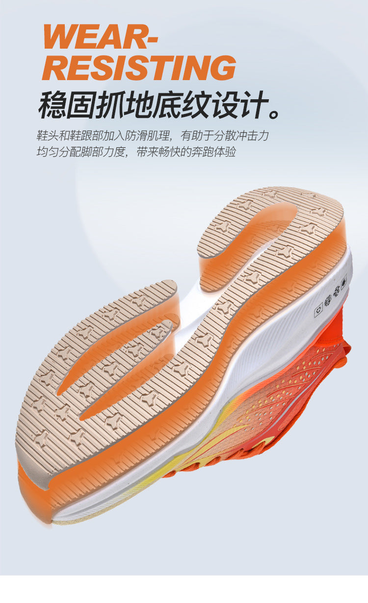 Spring and summer new style comfortable breathable running shoes racing soft sole shock-absorbing youth boys' wear-resistant non-slip sports shoes