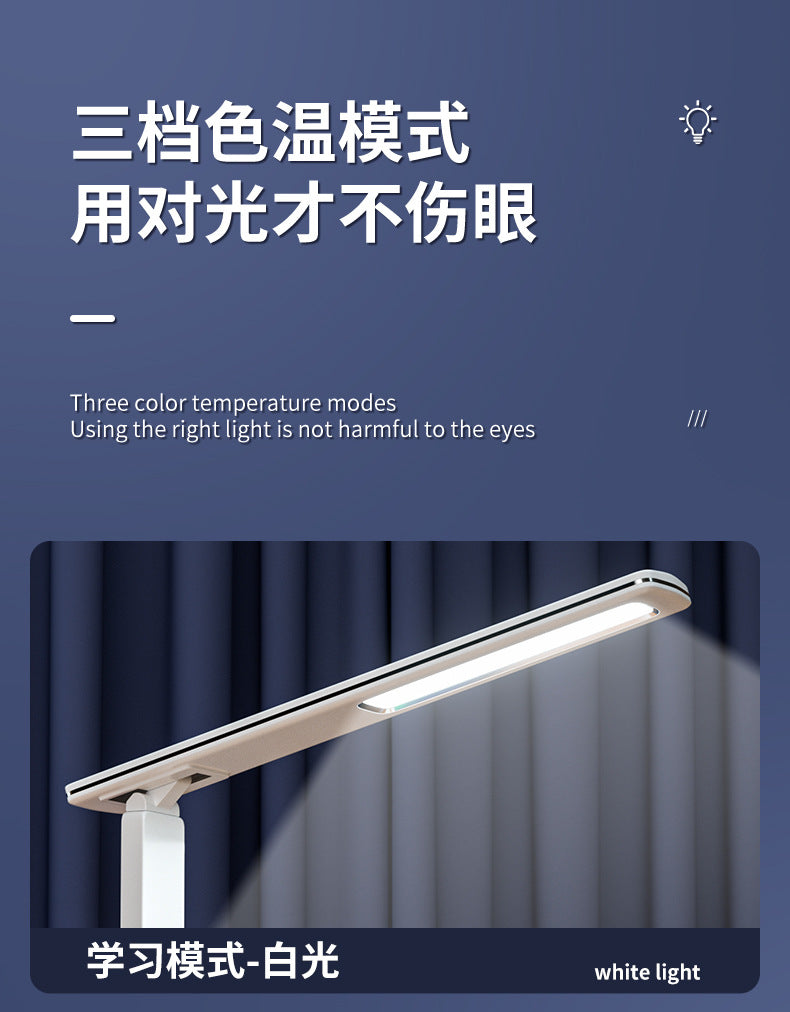 Customized Desk Lamp Business Gift15W Wireless Charging Reading Lamp Student Special Eye Protection Bedroom Dormitory Study Lamp