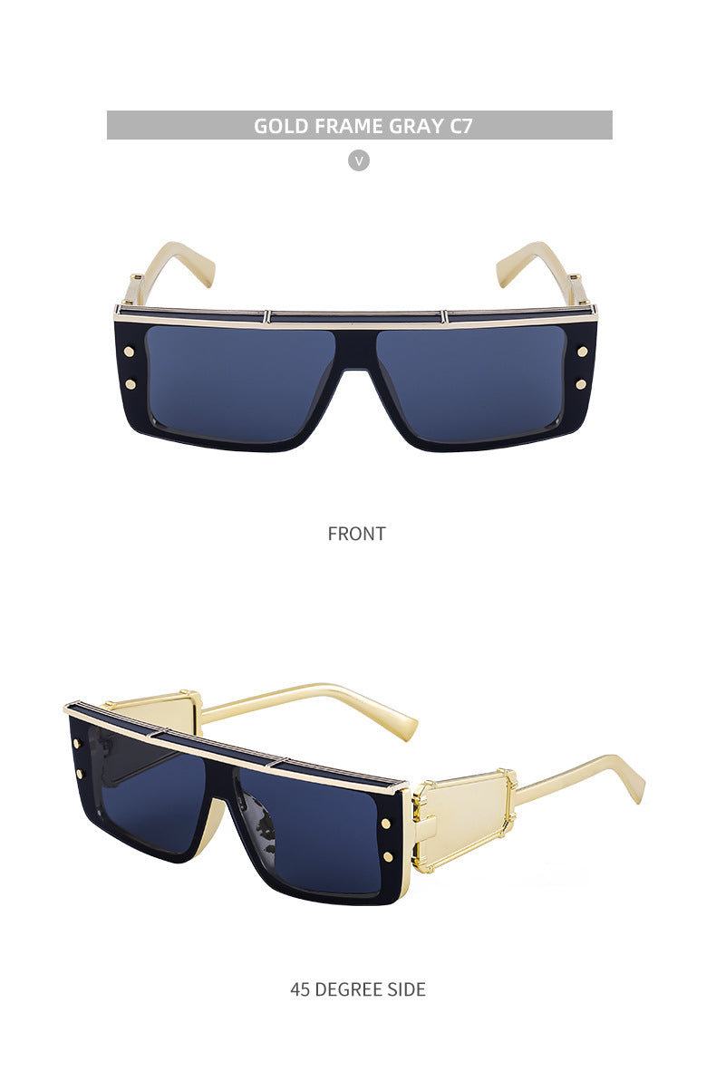 European and American Cyber Steampunk Square Frame Sunglasses for Men Trendy Y2K Wholesale Sunglasses and Eyeglasses sunglasses