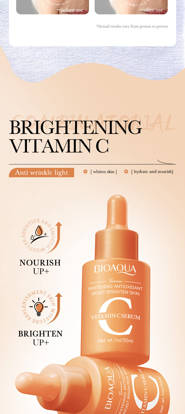 Full English Essence Three-Piece Set90ml BIOAOUA Hydrating and Moisturizing Skincare Set  Wholesale