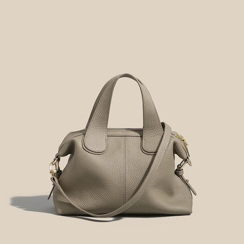 Guangzhou Bag High-End Genuine Leather Women's Bag Large Capacity Dumpling Bag Soft Top Layer Cowhide Handbag Single Shoulder Crossbody Bag