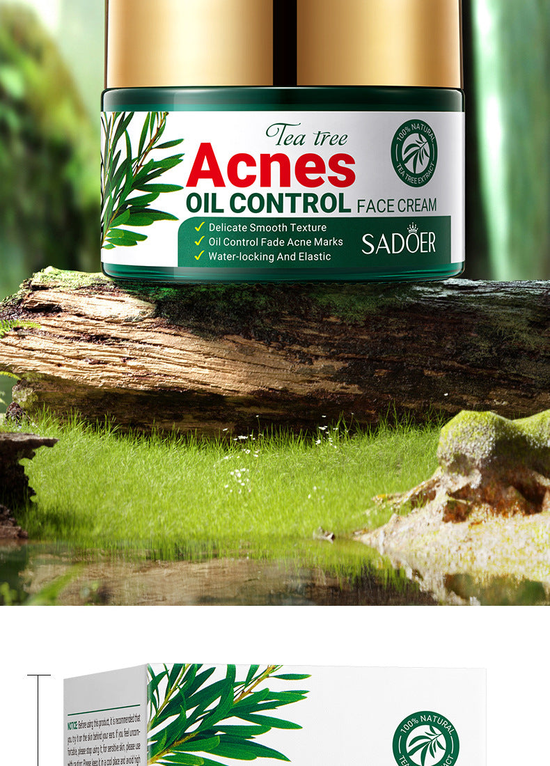 Full English Tea Tree Skincare Set SADOER Cleansing, moisturizing, hydrating five-piece set for  foreign trade wholesale