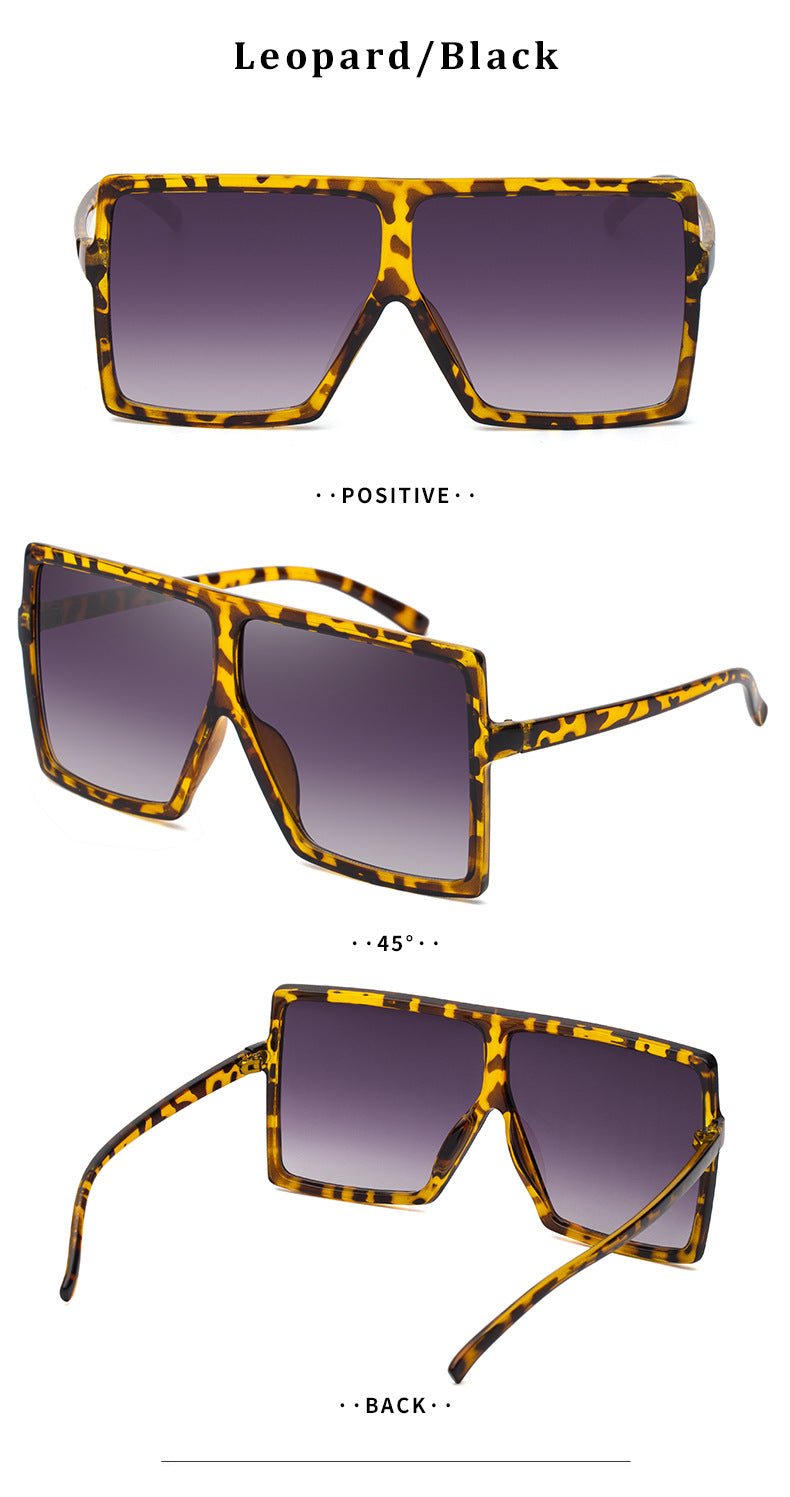 Large Frame UV Protection Sunglasses17059European and American Fashion Internet Celebrity Sunglasses for Women Trendy sunglasses