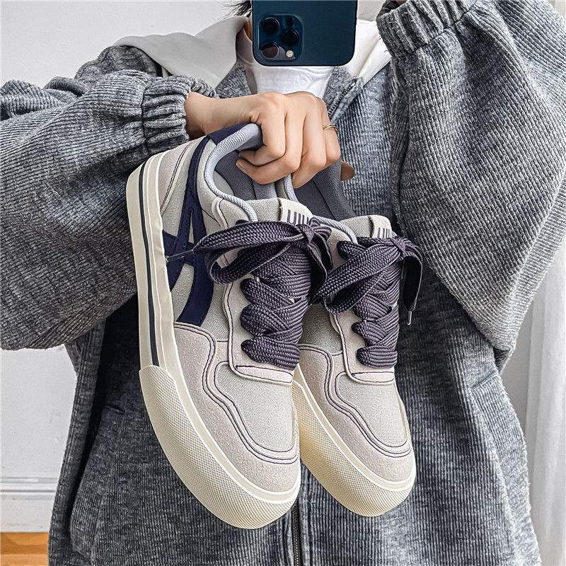 Men's Trendy Shoes2025New American Retro Niche Casual Sneakers ins Internet Celebrity Versatile White Sneakers
