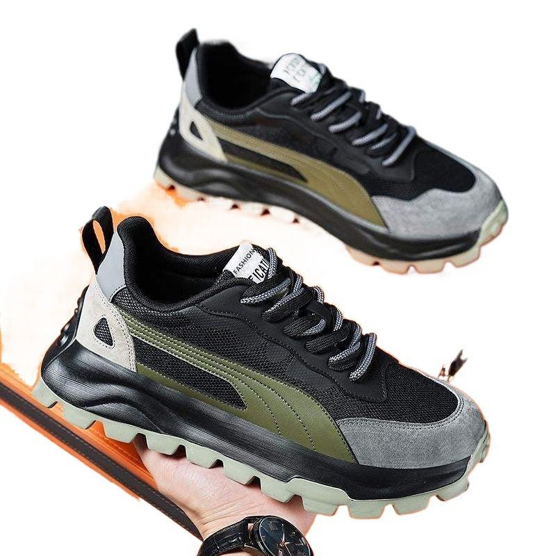 Men's Shoes Spring New Versatile Casual Trendy Korean Style Thick-Soled Height-Increasing Sneakers Casual Shoes Dad Shoes