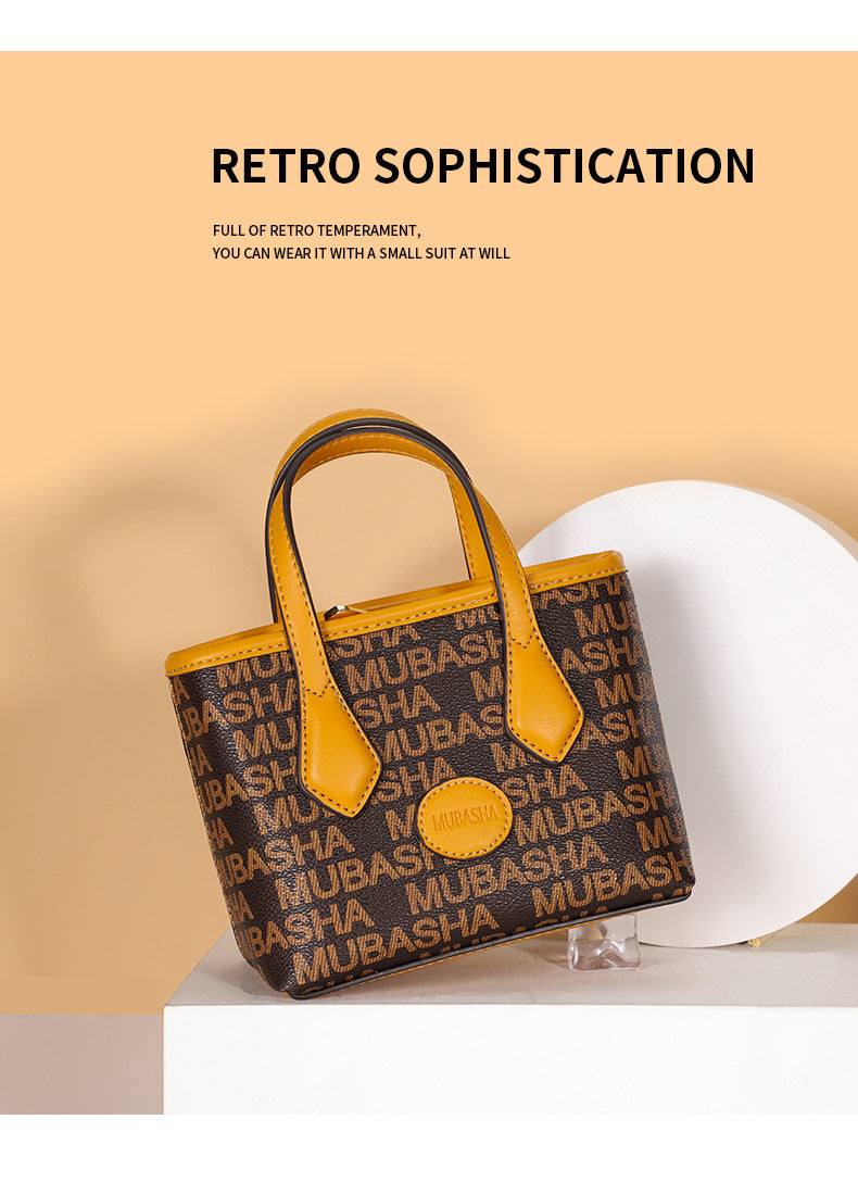 Women's Trendy Fashion New Crossbody Bag Retro Personality Stylish Mini Simple Monogram Handbag