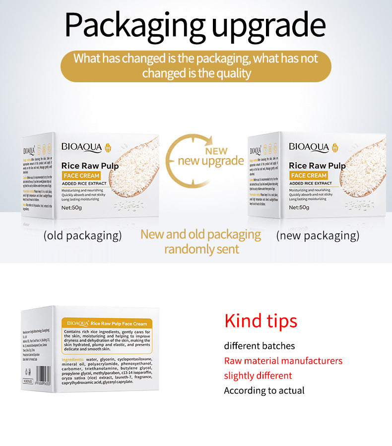 Full English Rice Skincare Set BIOAOUA Rice Puree Series Six-Piece Set Box  Wholesale