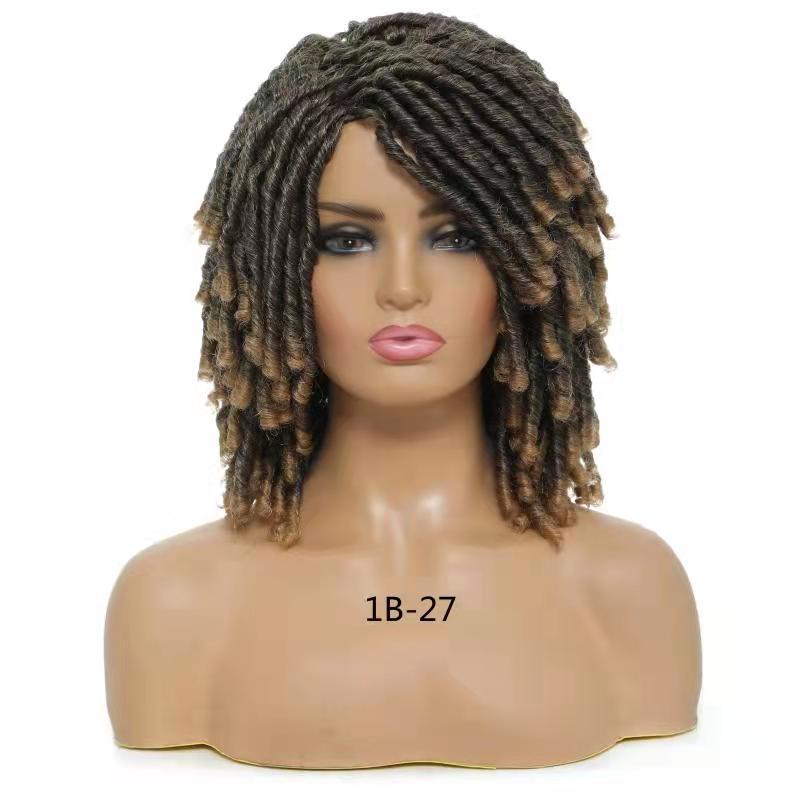 6Synthetic Hair Wig Cap African Dreadlock Tube Gradient Head Cover Dreadlock wig