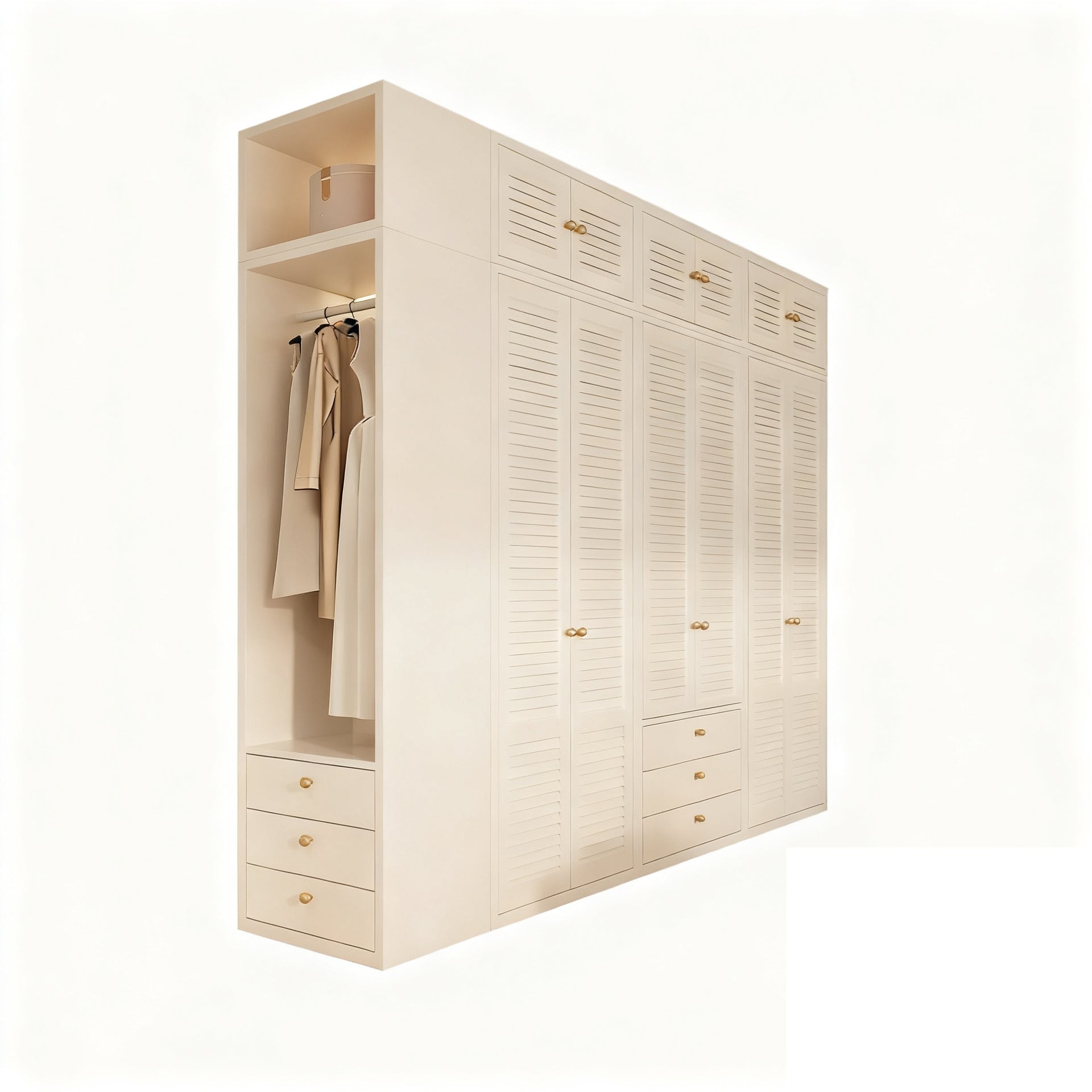 Custom Honeycomb Aluminum Alloy Wardrobe Bedroom Home Formaldehyde-Free Large Capacity Wardrobe Combination Cloakroom Overall Design