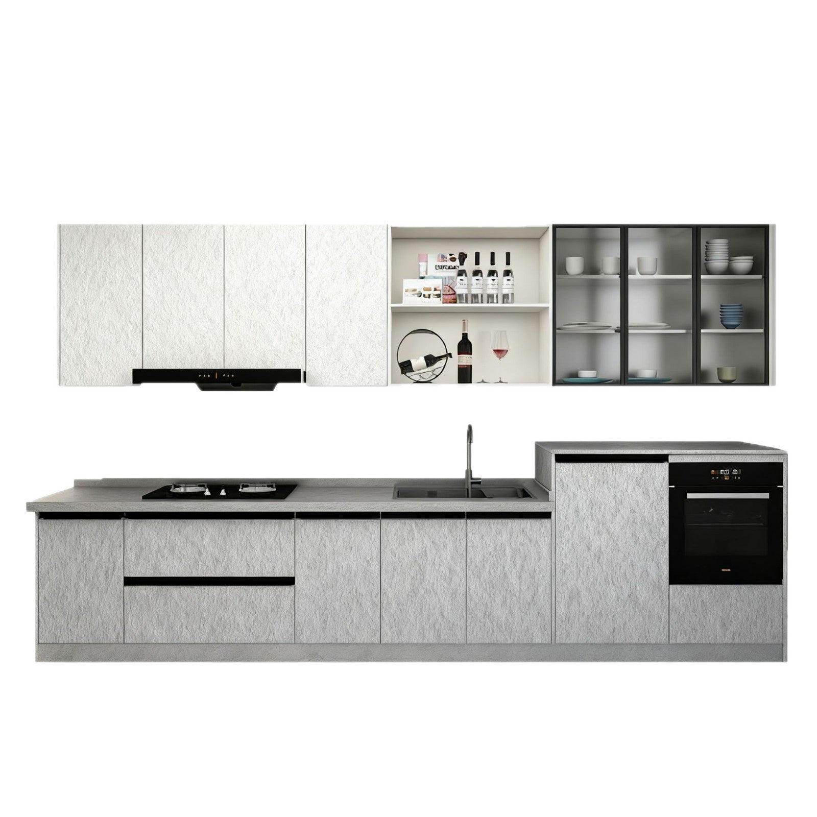 Custom Kitchen Cabinets Wall Cabinets Aluminum Alloy Modern Simple Waterproof Durable Home Combination Cabinets Overall
