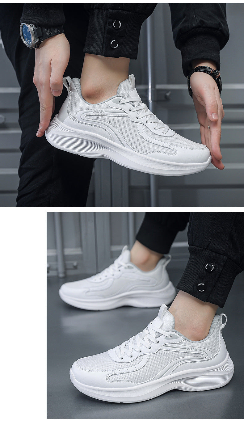 Plus Size Men's Fashion Casual Sneakers Trendy Versatile Breathable Mesh Shoes Lightweight Running Shoes Luxury Travel Shoes