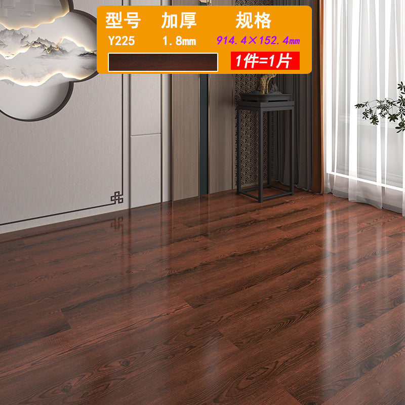 PVC Plastic Floor Stickers Self-Adhesive Wood Grain Cement Floor Stickers Special for Bedroom Waterproof Non-Slip Floor Renovation Chinese Style