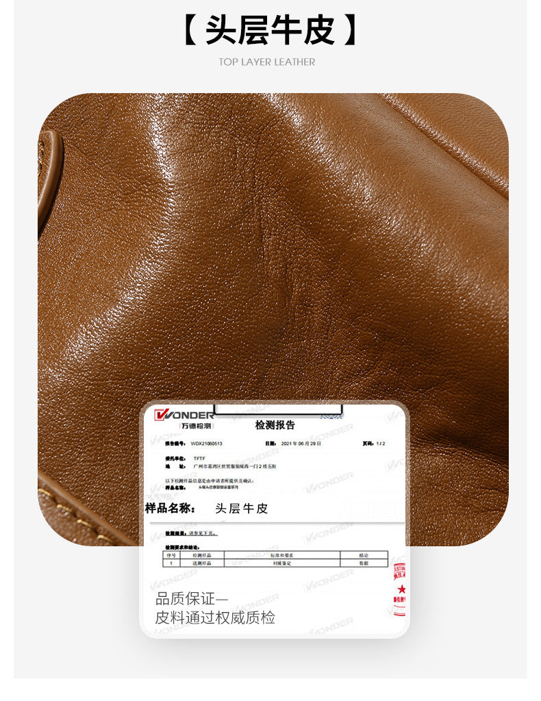 Miaojia Same Style European and American Retro Handbag Female Sense Top Layer Cowhide Crossbody Shell Bag Niche Boston Bag