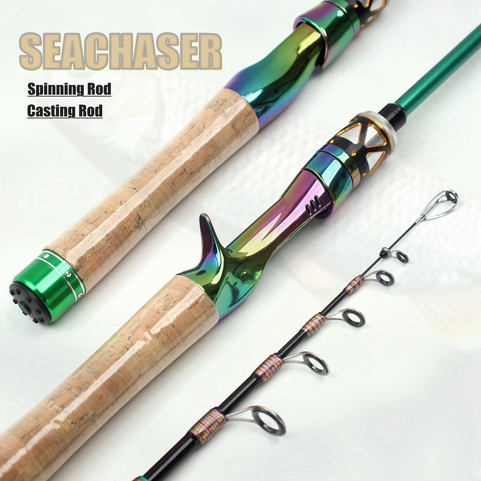 E-commerce Ultra-short Carbon Fiber Shrink UL Portable Lure Rod Electroplated Telescopic Stream Lure Rod