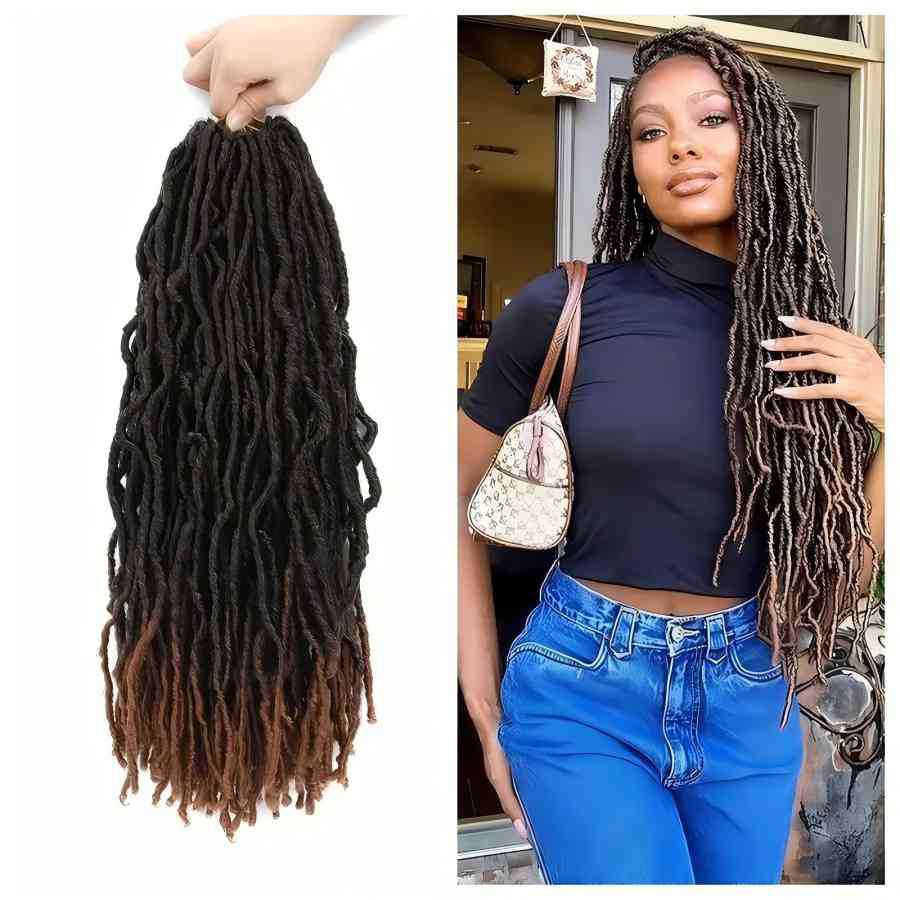 Earthworm Song Faux Locs Crochet Hair African Dreadlocks European and American Foreign Trade Synthetic Crochet Hair