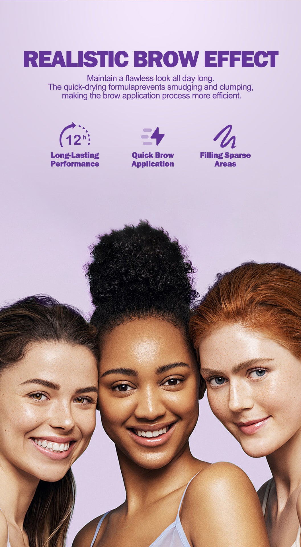 Hot-Selling Eyebrow Dye Cream Large Brush Head Eyebrow Hairline Multi-Use Smudge-Proof Makeup Press Wild Eyebrow Pencil