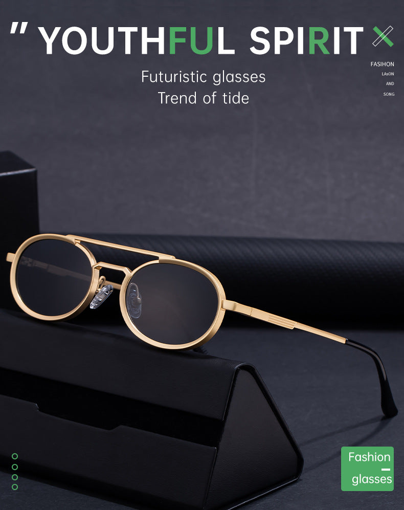 2025New European and American Retro Oval Frame Sunglasses for Men with High-end Spring Sunglasses for Women sunglasses