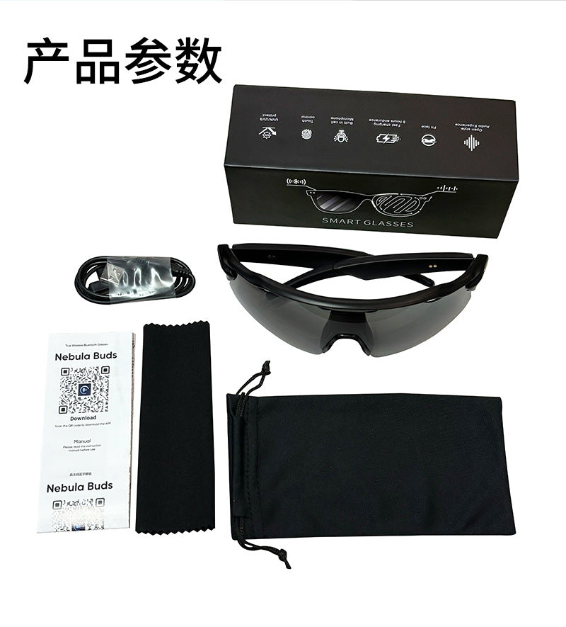 Sports Smart Glasses Bluetooth Music Cycling Goggles Sunglasses ai Voice Translation Manufacturer Direct Sales