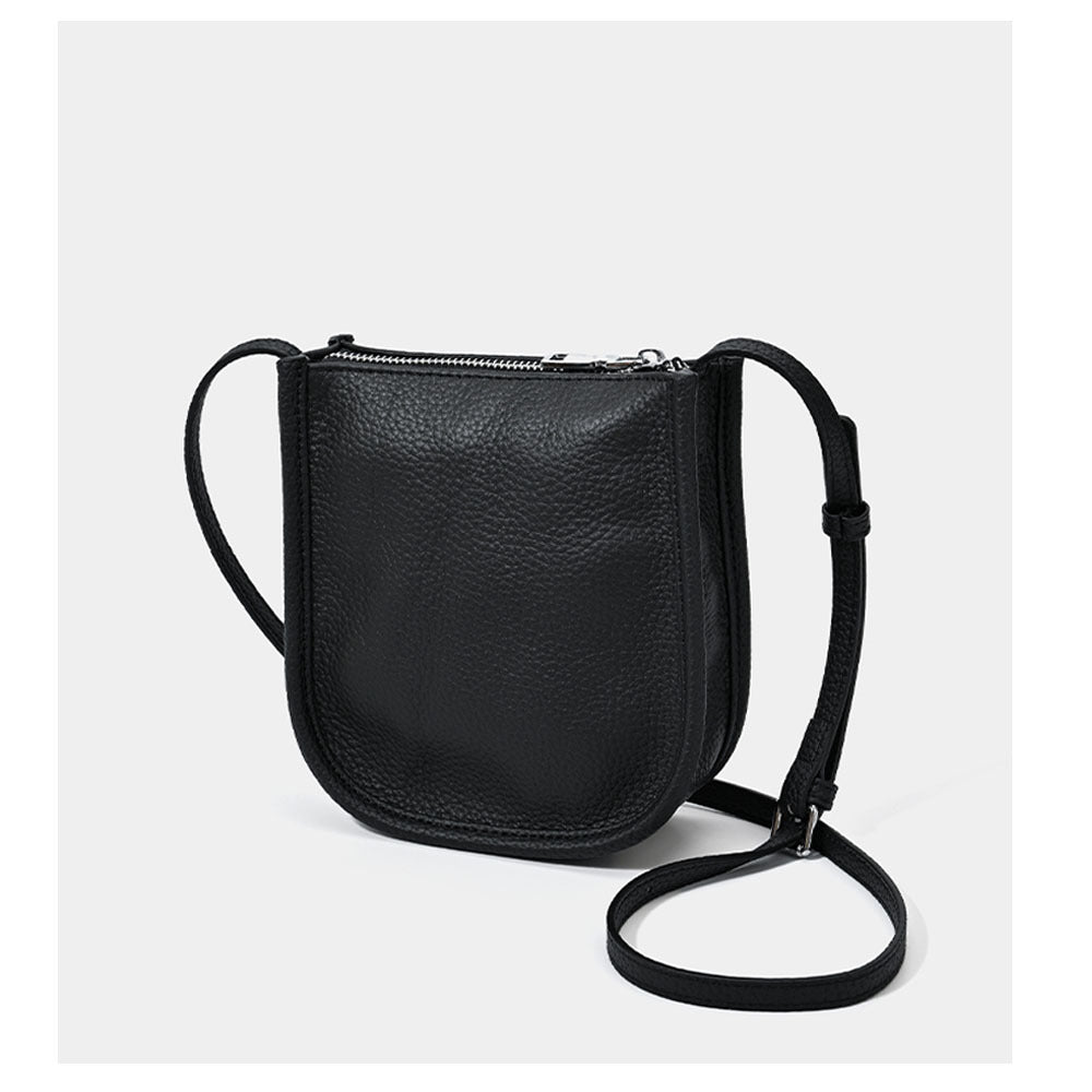 Genuine Leather Phone Bag Niche Fashion Small Bag for Women High-end Casual Simple Versatile Portable Shoulder Crossbody Bag