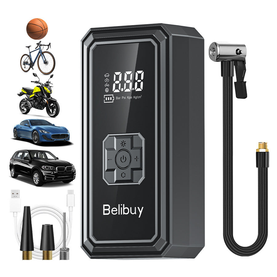 Car Air Pump for Cars and Home Use, Small Portable Wireless Electric Outdoor Universal Tire Inflator