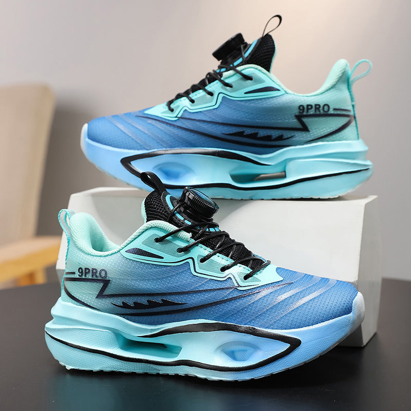 Red Rabbit9PRO Children's Fashion Casual Rotating Buckle Sports Shoes for Girls Lightweight Non-Slip Wear-Resistant Running Shoes for Boys