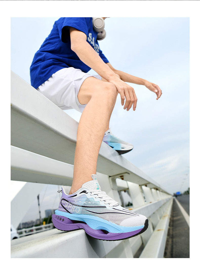 Summer Red Rabbit9PRO New Popcorn Carbon Plate Hollow Running Shoes Breathable Jacquard Comfortable Casual Sports Shoes