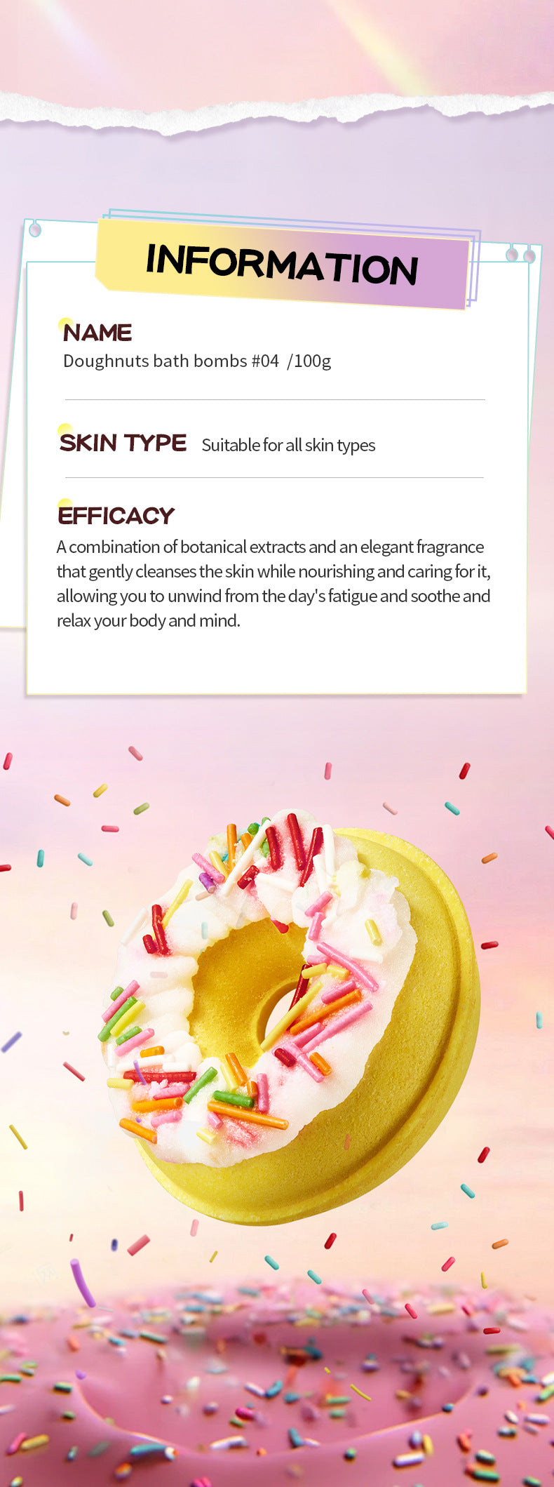 Full English Macaron Donut Bath Salt Ball SADOER Clean Body Bath Salts  Wholesale