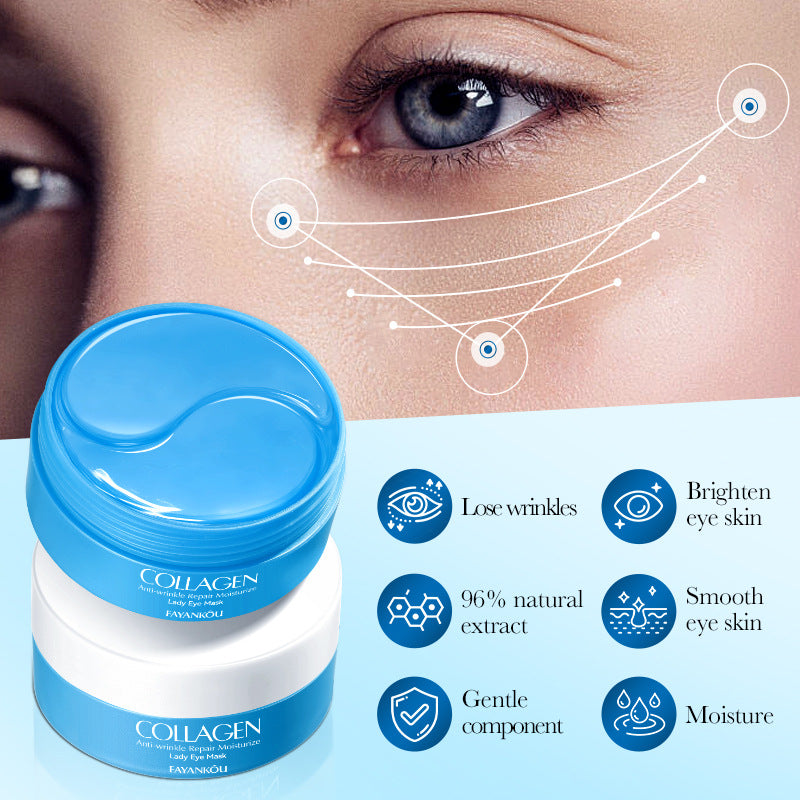 Full English Collagen Anti-Wrinkle Eye Mask FAYANKOU Moisturizing Noblewoman Eye Mask Eye Mask Patches  Wholesale