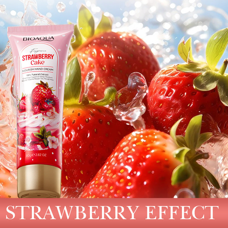 Full English Strawberry Cake Nourishing Hand Cream BIOAOUA Autumn and winter moisturizing hand cream  foreign trade wholesale