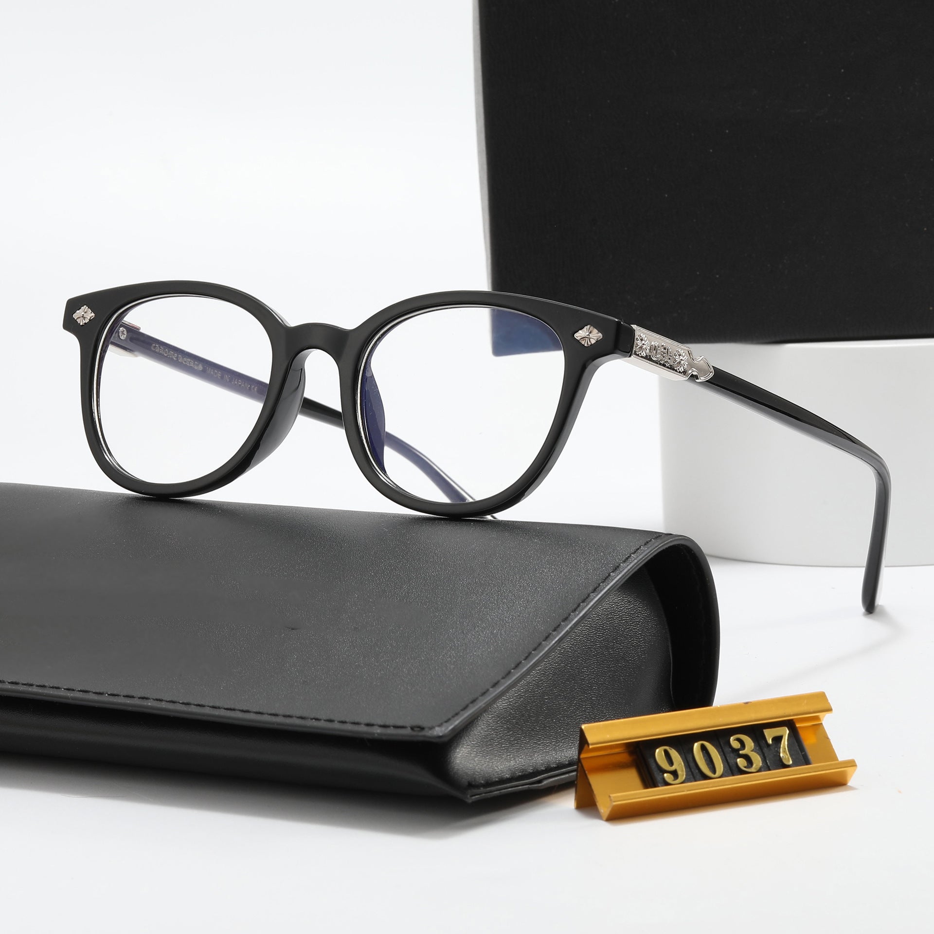 New style sunglasses for men and women with square frames9037Flat Mirror Classic Outdoor Travel Fashion Optical Glasses