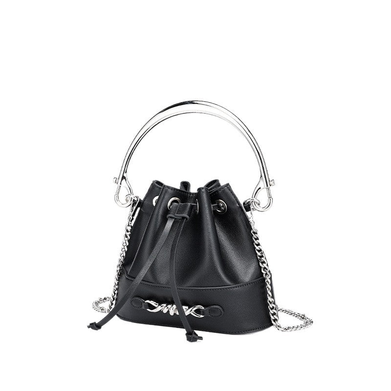 European and American Style Bucket Bag High-Quality Texture Fashion Women's Bag Drawstring Handbag Niche Versatile Shoulder Crossbody Bag for Women