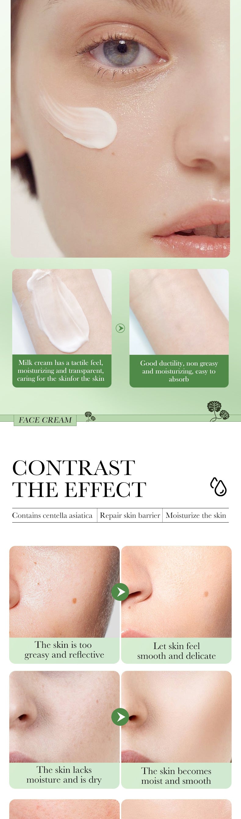 Centella Asiatica Skin Care Set in English BIOAOUA Cleansing, moisturizing and moisturizing six-piece set  foreign trade wholesale