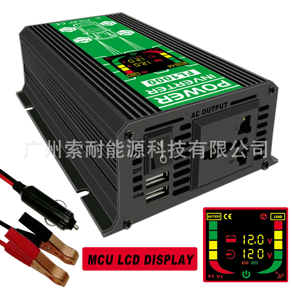 Amazon Inverter12V 500W Double USB Smart Display car power inverter