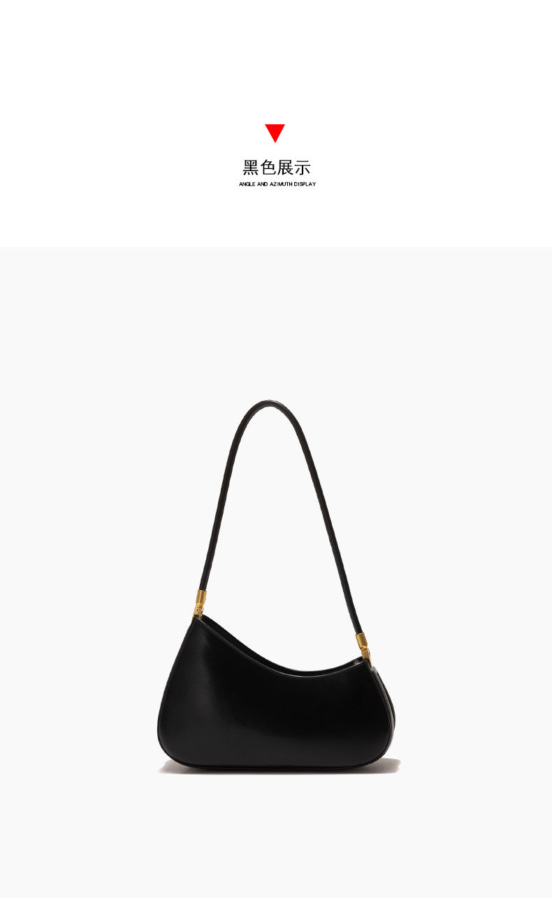 European and American Niche French Retro Underarm Fashion Women's Bag Light Luxury Simple Large Capacity Handbag Women's Single Shoulder Baguette Bag