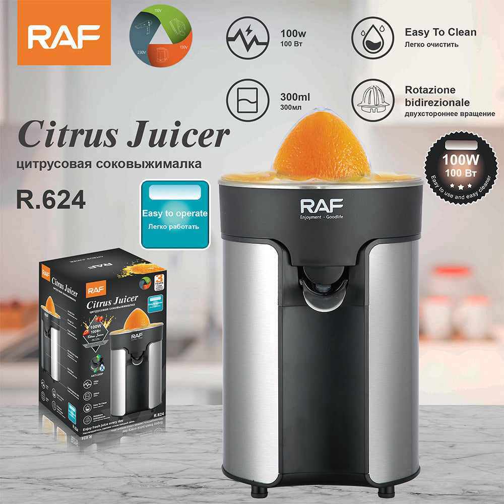 RAF EU Standard Freshly Squeezed Electric Orange Juice Original Freshly Squeezed Pure Fruit Orange Juice Fully Automatic Household Separator R624